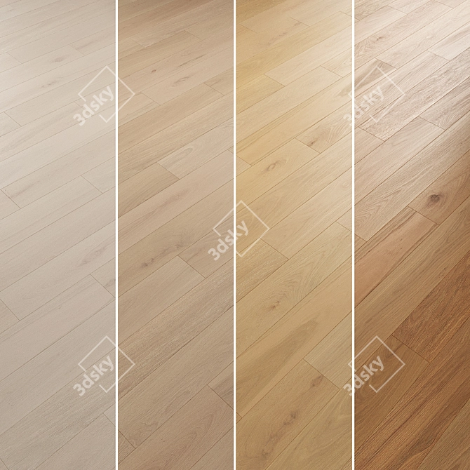 Oak Parquet Flooring Collection 3D model image 2