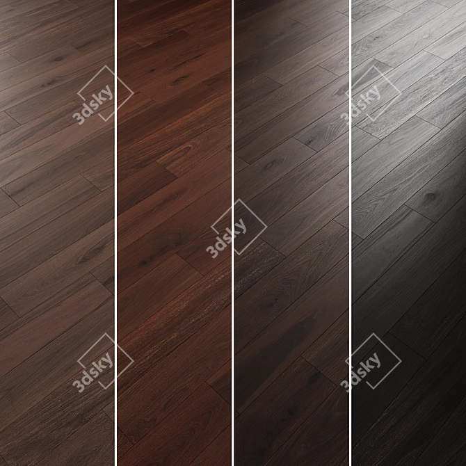 Oak Parquet Flooring Collection 3D model image 4