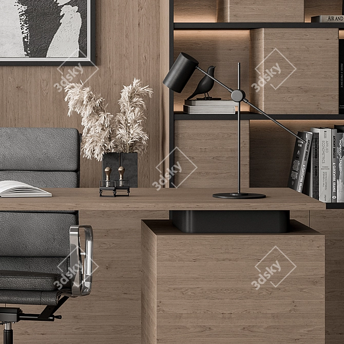 Home Office Furniture Set Eco-Friendly 3D model image 3