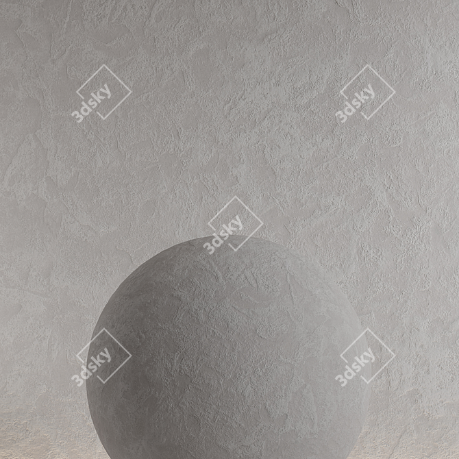 Seamless Decorative Plaster 3D Model 3D model image 3