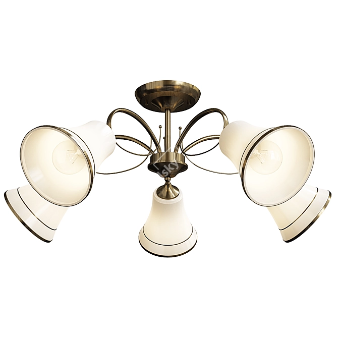 Contemporary Ceiling Light Fixture 3D model image 1