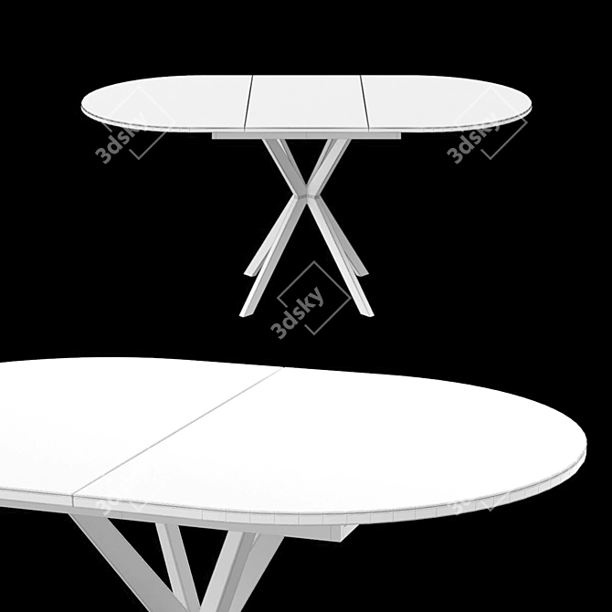 Modern Extendable Kennel Table 3D model image 2