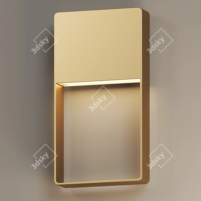 Contemporary Outdoor LED Wall Sconce 3D model image 2