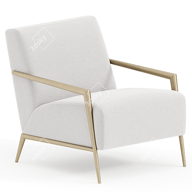 Modern Enzo Lounge Chair 3D model image 2