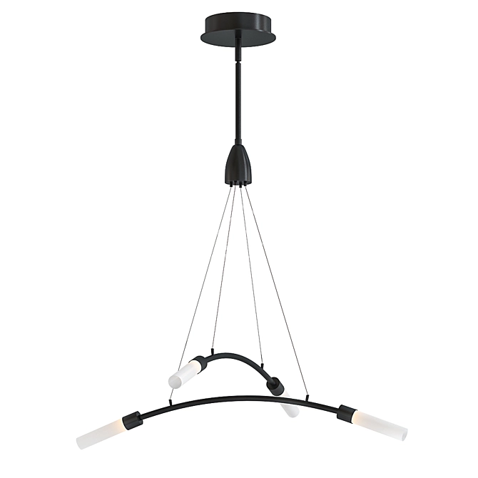 Kylo LED Chandelier Modern Matte Black 3D model image 1