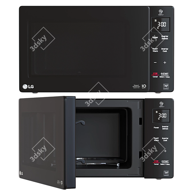 Smart Inverter Microwave Oven. 3D model image 1