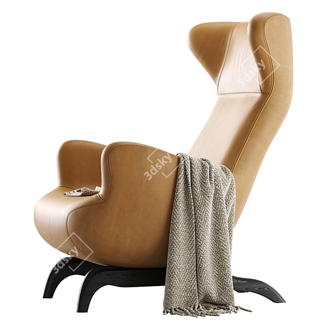 Zanotta Modern Armchair 3D Model 3D model image 3