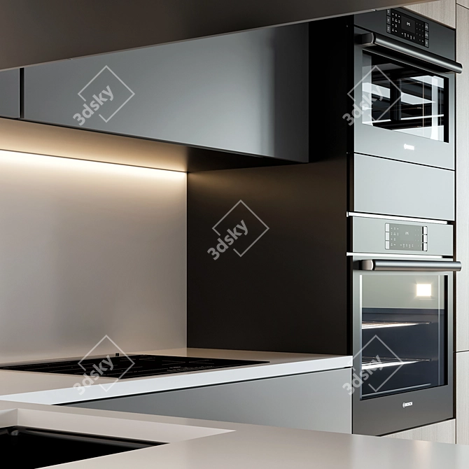 Russian Kitchen Design with Minimalist Style 3D model image 3