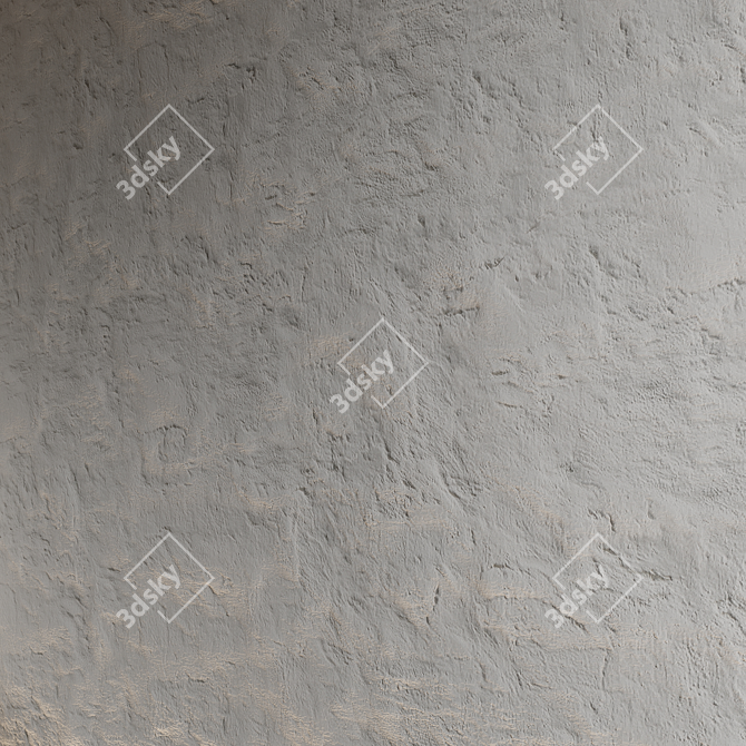 Seamless Decorative Plaster Material 3D model image 2