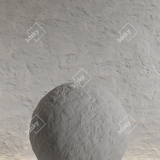 Seamless Decorative Plaster Material 3D model image 3