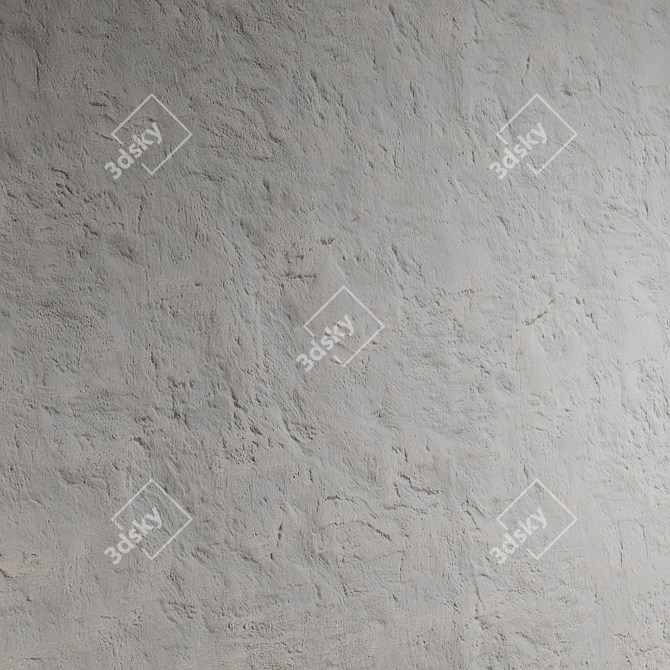 Seamless Decorative Plaster Material 3D model image 4