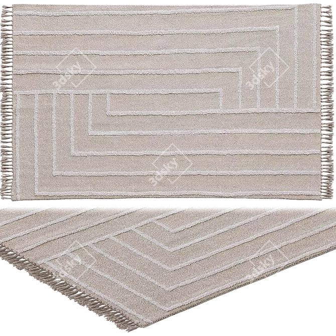 Urban Outfitters Hilo Tufted Rug 3D model image 1