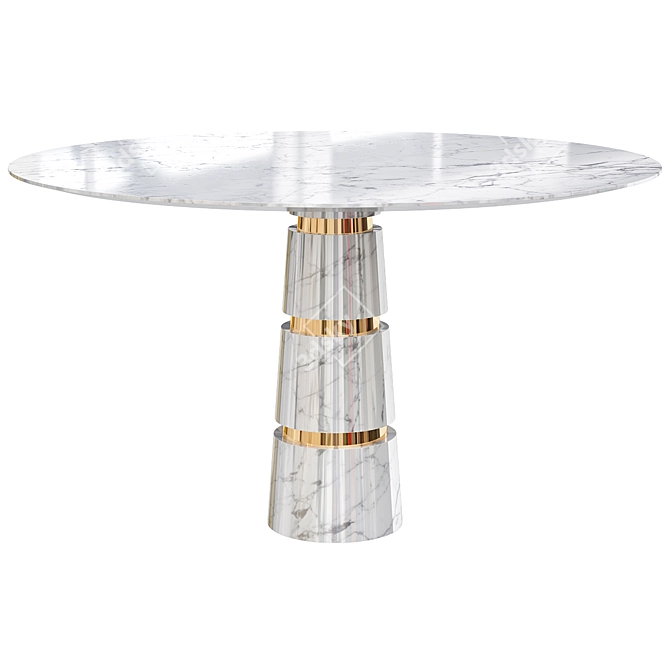 Elegant Avalanche Dining Table 3D model image 1