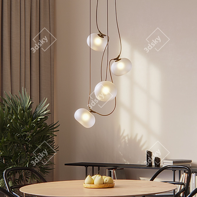 Melina Vertical Pendant Luminaire 3D model image 3