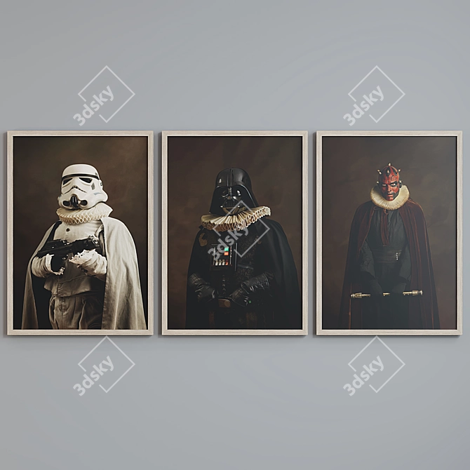 Star Wars Villains Portrait Frame Set 3D model image 2