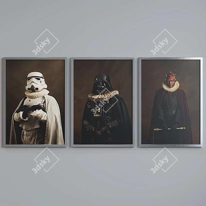 Star Wars Villains Portrait Frame Set 3D model image 4