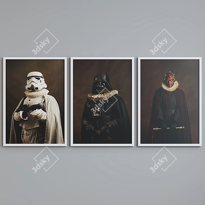 Star Wars Villains Portrait Frame Set 3D model image 5