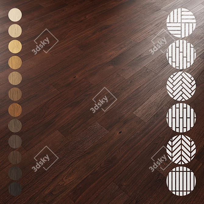 Oak Parquet Collection Bundle 3D model image 1