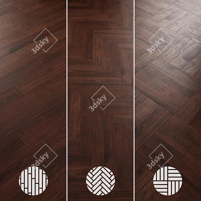 Oak Parquet Collection Bundle 3D model image 5