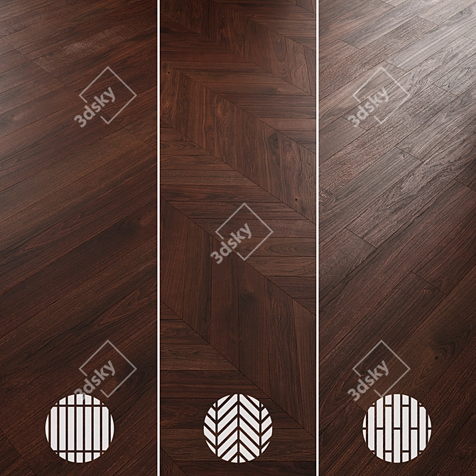 Oak Parquet Collection Bundle 3D model image 6