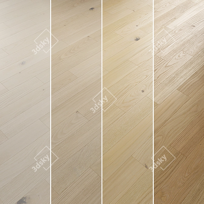 Oak Parquet Collection with 12 Tones 3D model image 2