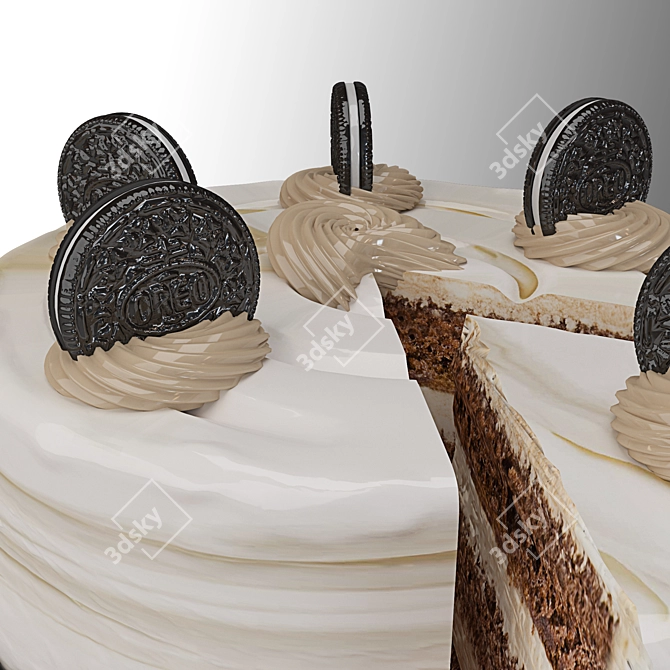 Delicious Oreo Cake 3D Model 3D model image 4