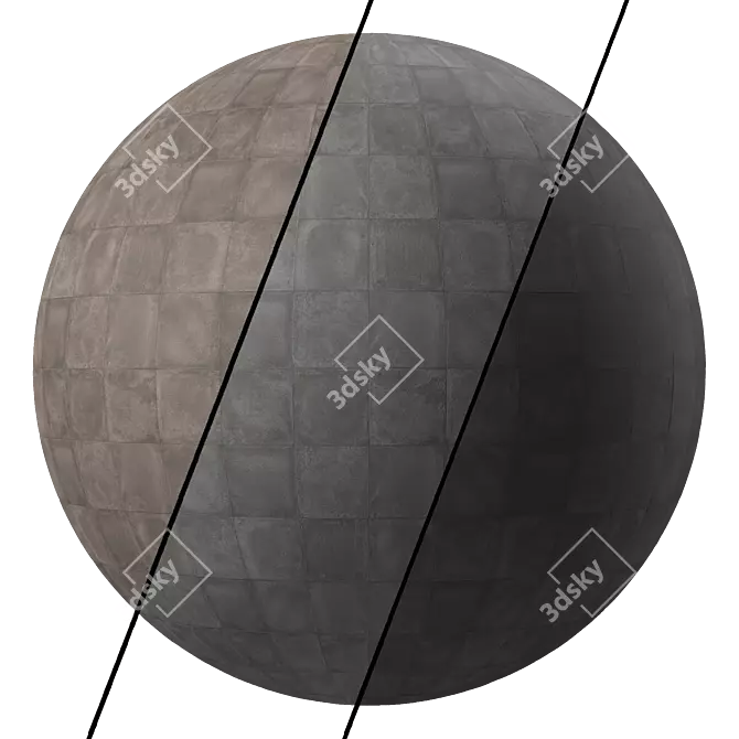 Artisan Slate Texture Seamless Tiles 3D model image 2