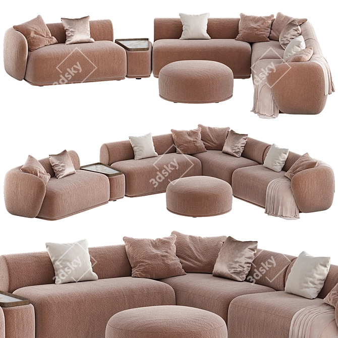 René Modern Sofa Set 3D 3D model image 1