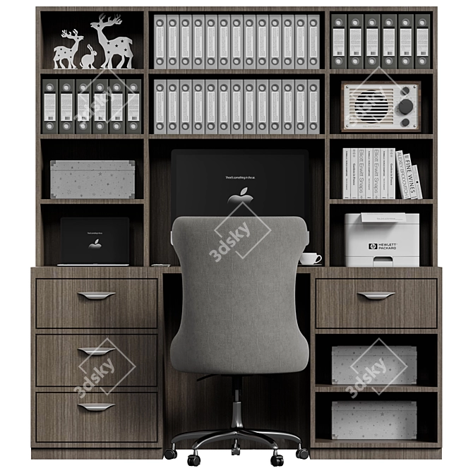 Modern Office Furniture Set 3D model image 1