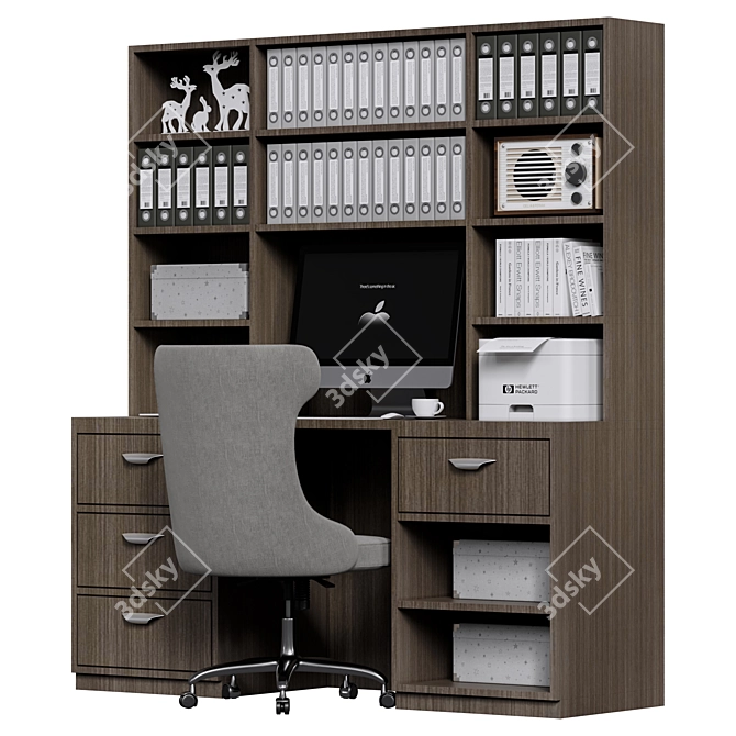 Modern Office Furniture Set 3D model image 3