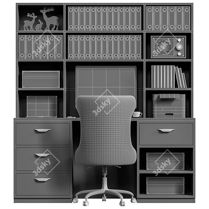 Modern Office Furniture Set 3D model image 5