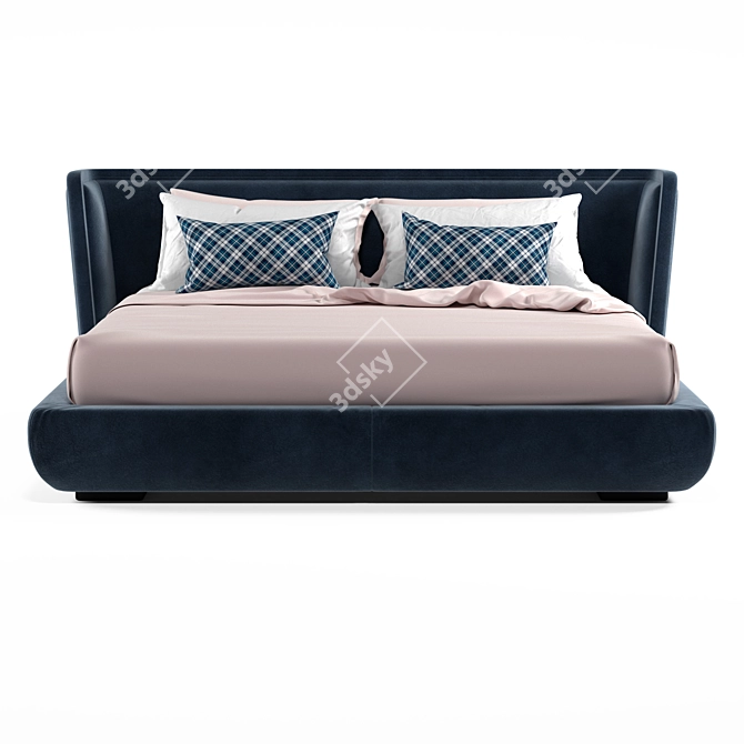  Luxe Leather Bed - Italian Crafted 3D model image 2