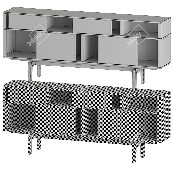 Lloyd TEX Fabric Sideboard 3D model image 2