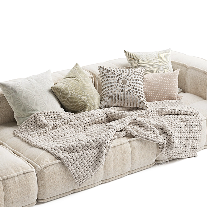 Natural Uniqwa Denver Sofa 3D model image 2