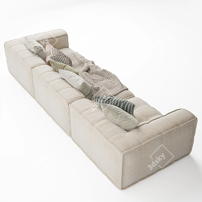 Natural Uniqwa Denver Sofa 3D model image 5