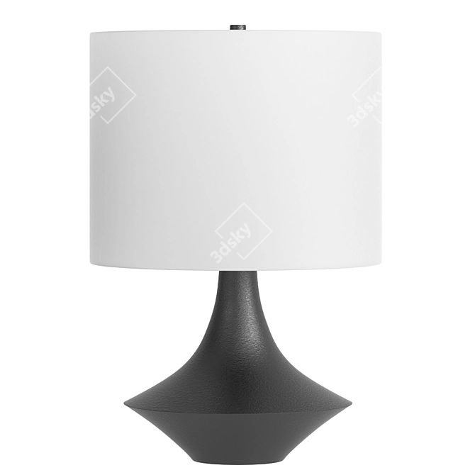 Marie Charcoal Resin Table Lamp 3D model image 1