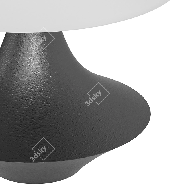 Marie Charcoal Resin Table Lamp 3D model image 2