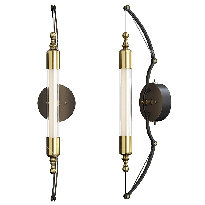 Modern Otto Wall Sconce Lighting 3D model image 1