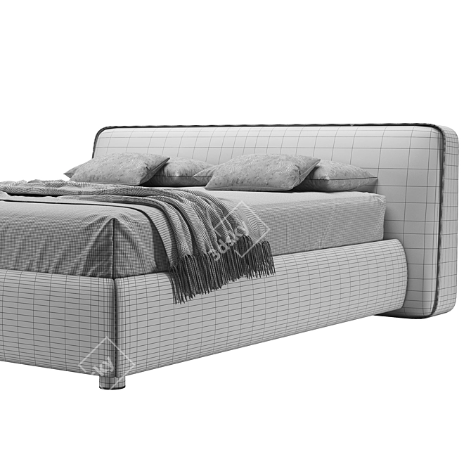 Modern Italian Giorgetti Bed Frame 3D model image 5