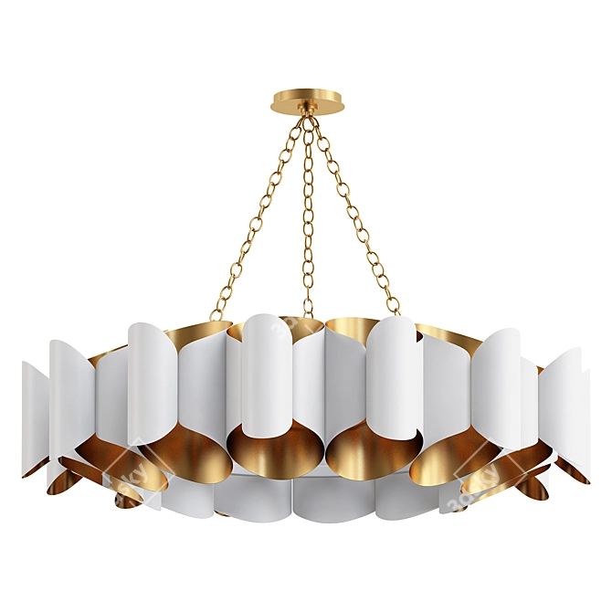 Elegance Radiates Banks Chandelier White 3D model image 1