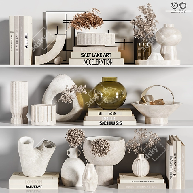 Elegant Decor Set for 3D 3D model image 1