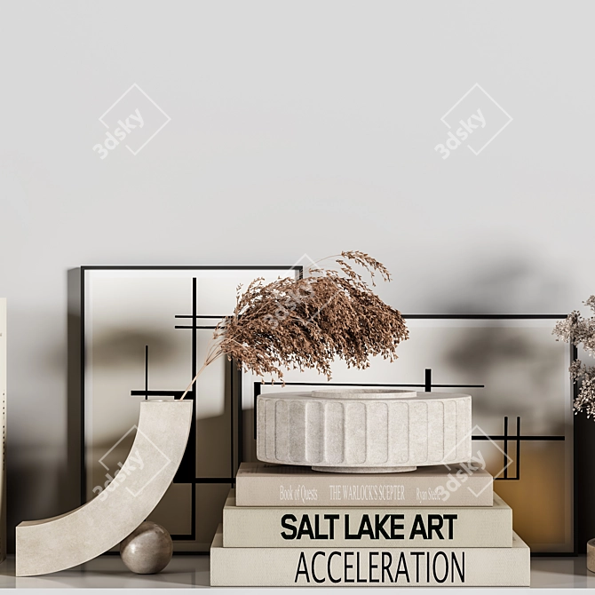 Elegant Decor Set for 3D 3D model image 4