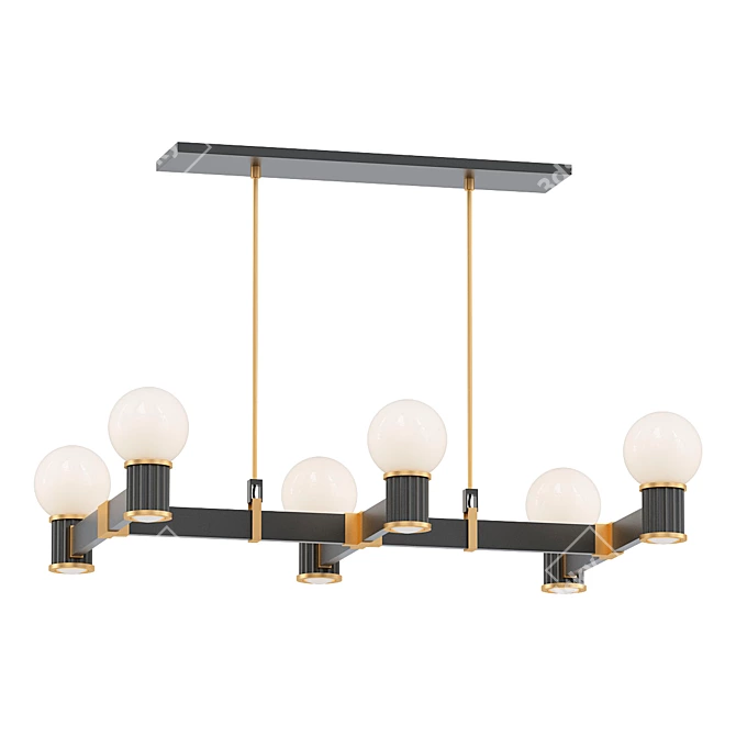 Modern Sleek Light Fixture 3D model image 1