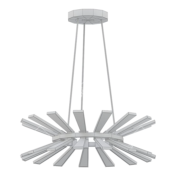 Modern Stainless Chandelier for Home 3D model image 2