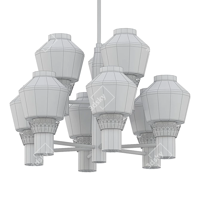 Vintage Markaryd Table Lamp 3D model image 2