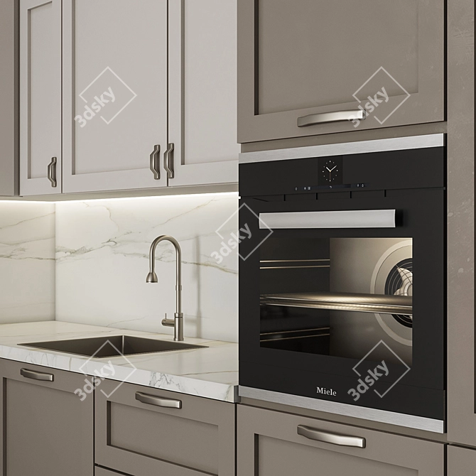 High-Quality Kitchen 3D Model 3D model image 2