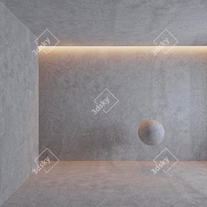 Seamless Concrete 3K Material 3D model image 1