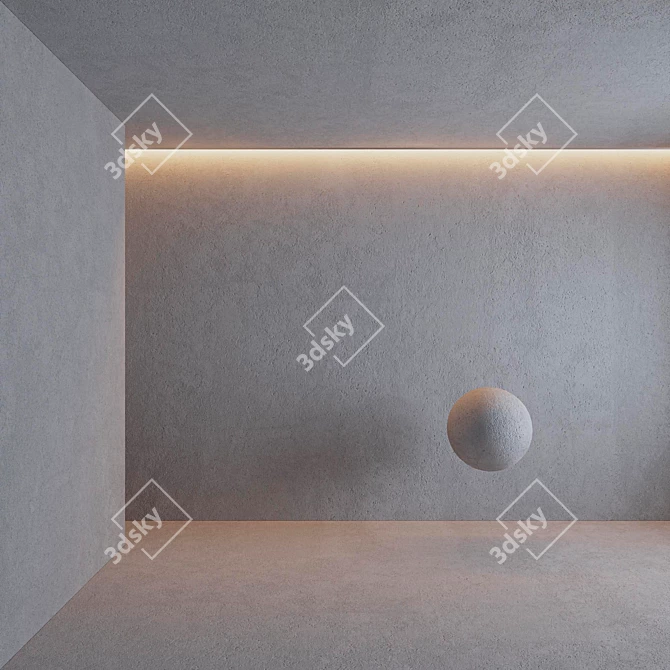 Seamless Concrete 3K Material 3D model image 2