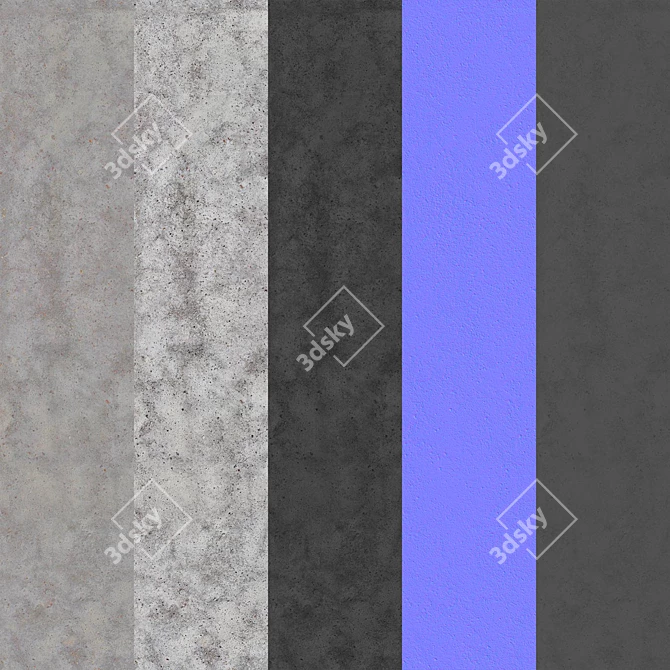 Seamless Concrete 3K Material 3D model image 3