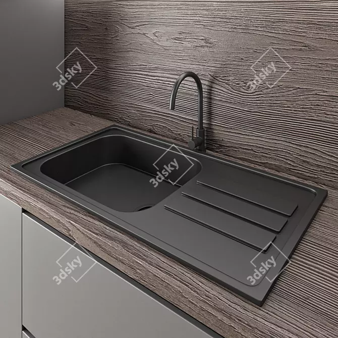 Kitchen Set with High Poly Count 3D model image 3